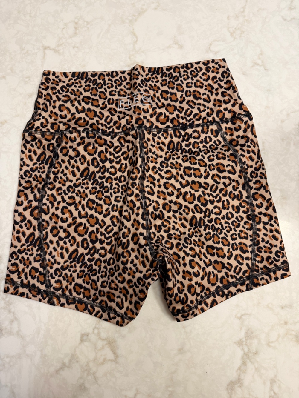 FLEO small True High Contour shorts. Leopard print. EUC.